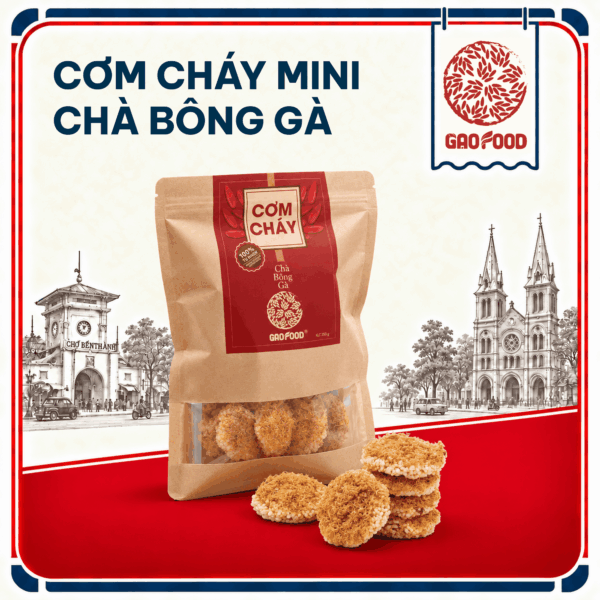 Cơm cháy mini chà bông gà