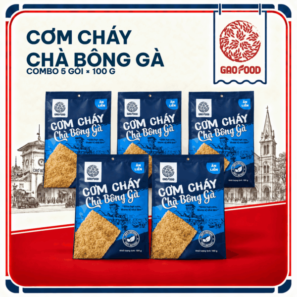5 gói cơm cháy gà 100g